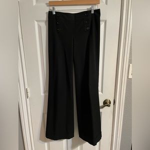 Black wide legged slacks